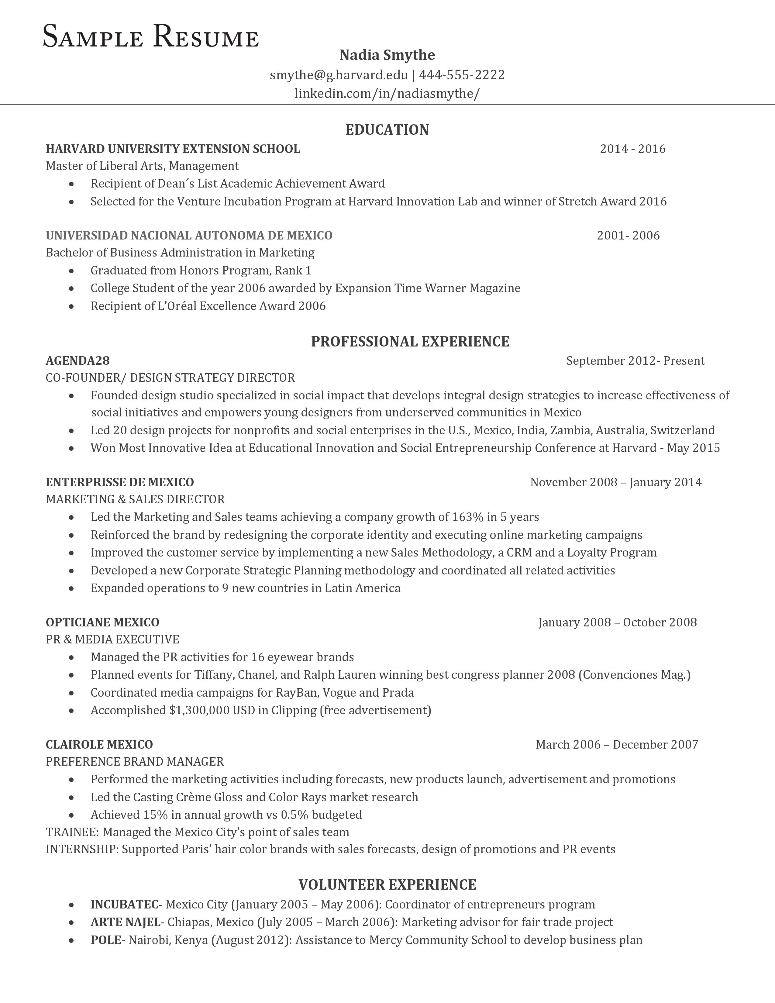 perfect resume template 2020